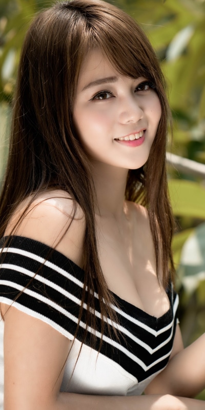 Women Model, Smile, Brunette, Long Hair, Asian, 1080x2160