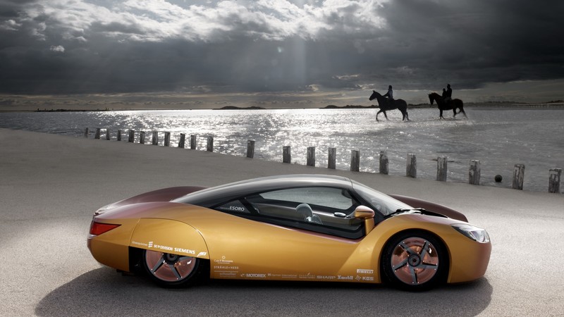 Rinspeed iChange, supercar, yellow