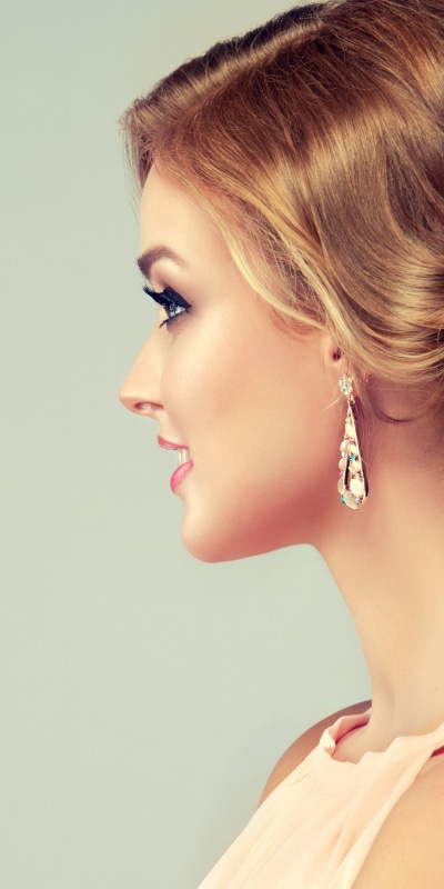 Women Model, Profile, Earrings, 1080x2160