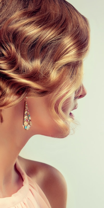 Women Model, Profile, Earrings, 1080x2160