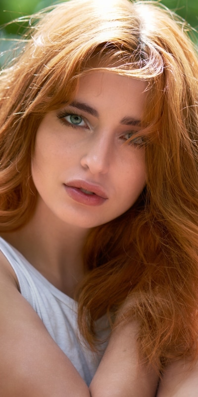 Women Model, Redhead, Green Eyes, 1080x2160