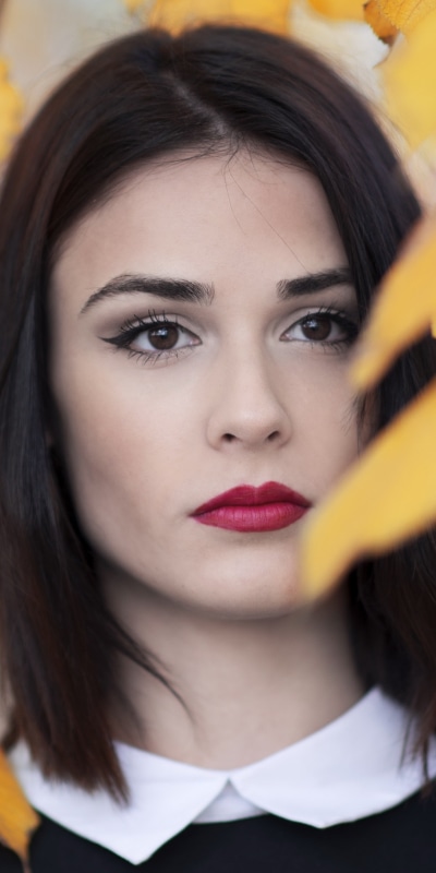 Women Model, Brunette, Lipstick, Brown Eyes, 1080x2160