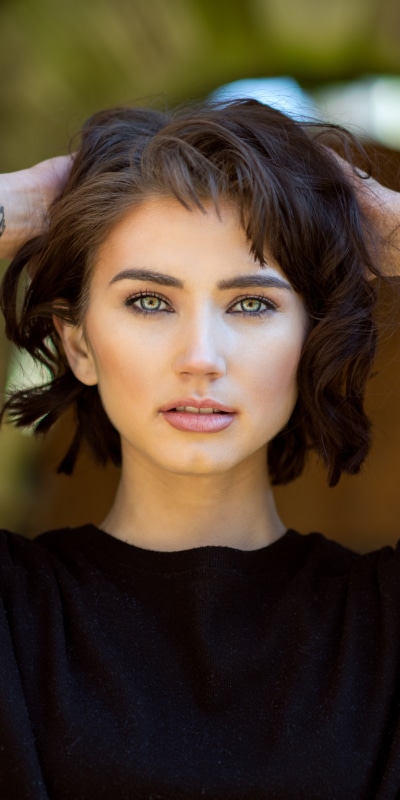 Women Model, Short Hair, Black Hair, Blue Eyes, 1080x2160