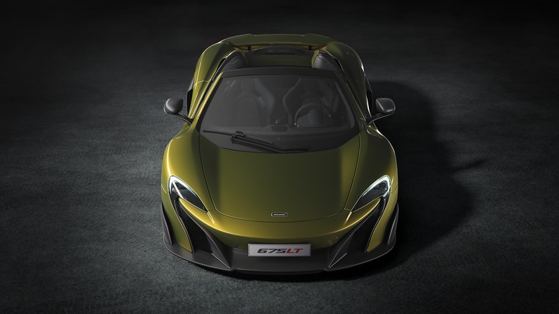 McLaren 675LT Spider, supercar, yellow