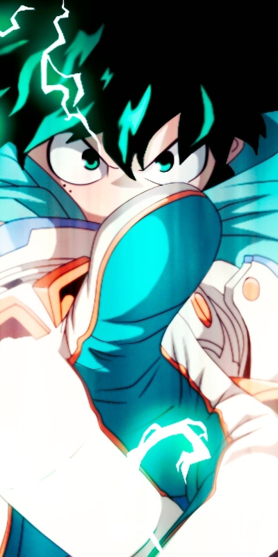 Anime My Hero Academia, Green Eyes, Izuku Midoriya, Green Hair, 1080x2160