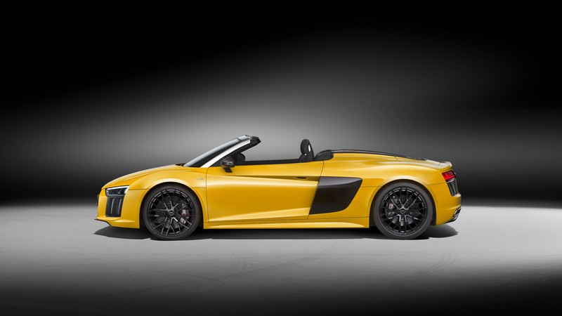 Audi R8, NYIAS 2016, supercar, yellow