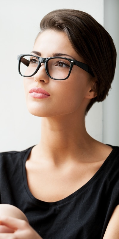 Women Model, Brown Eyes, Short Hair, Glasses, Brunette, 1080x2160