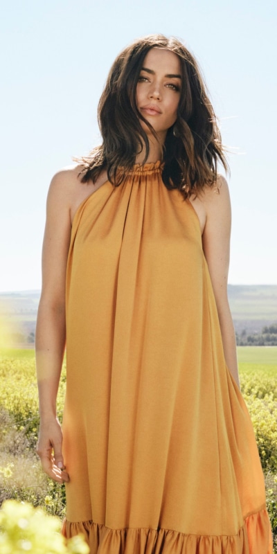 Celebrity Ana de Armas, Yellow Dress, Actress, Brunette, Cuban, 1080x2160