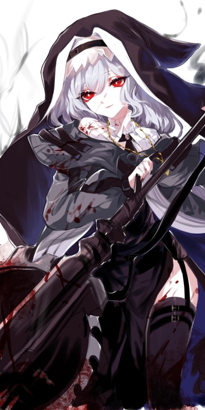 Video Game Arknights, Red Eyes, Specter (Arknights), 1080x2160
