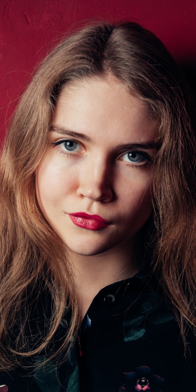 Women Model, Face, Redhead, Blue Eyes, Lipstick, 1080x2160
