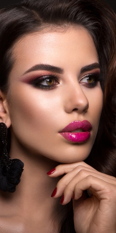 Women Model, Lipstick, Face, Brunette, 1080x2160