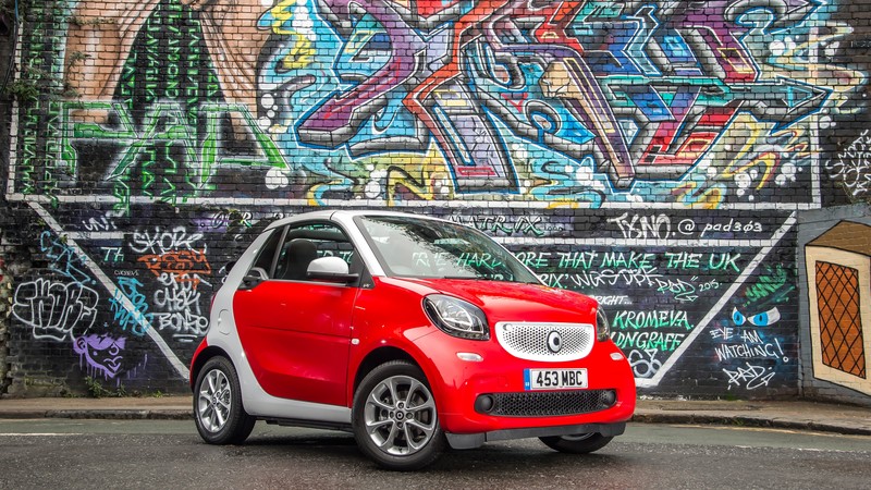 Smart fortwo passion cabrio, cabriolet, red