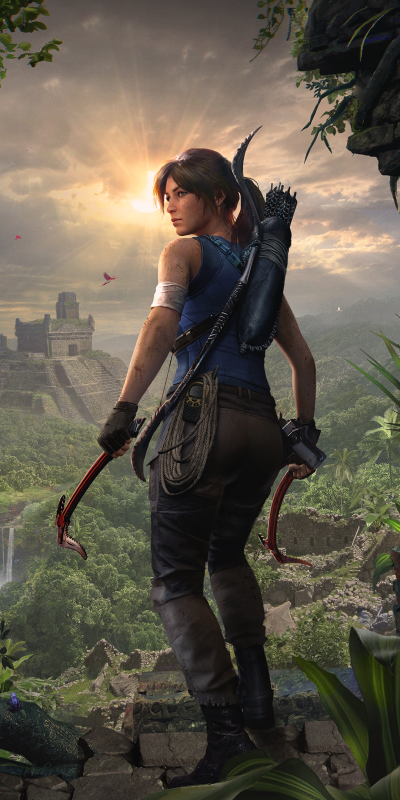 Video Game Shadow of the Tomb Raider, Lara Croft, Tomb Raider, 1080x2160