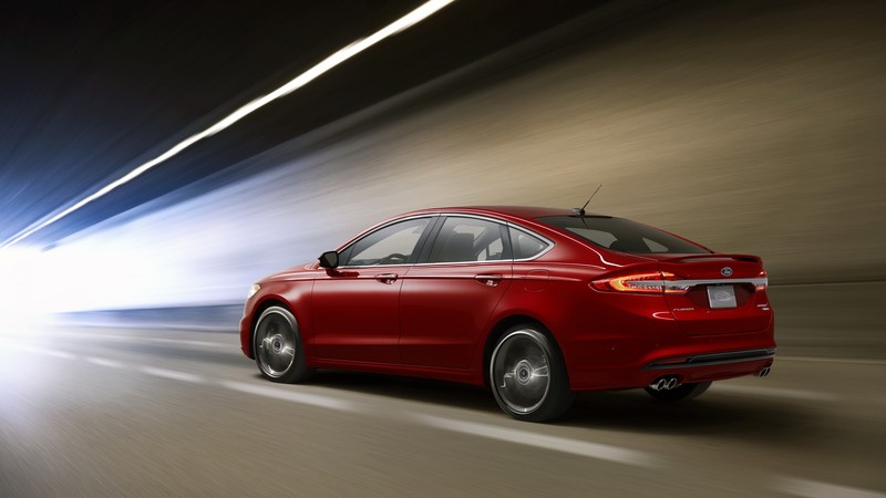Ford Fusion V6 Sport, sedan, red