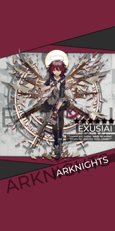 Video Game Arknights, Exusiai (Arknights), 1080x2160