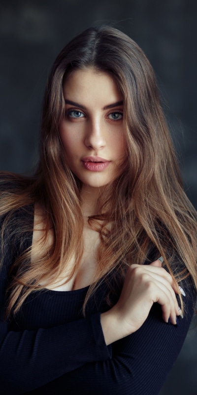 Women Model, Blue Eyes, Brunette, 1080x2160