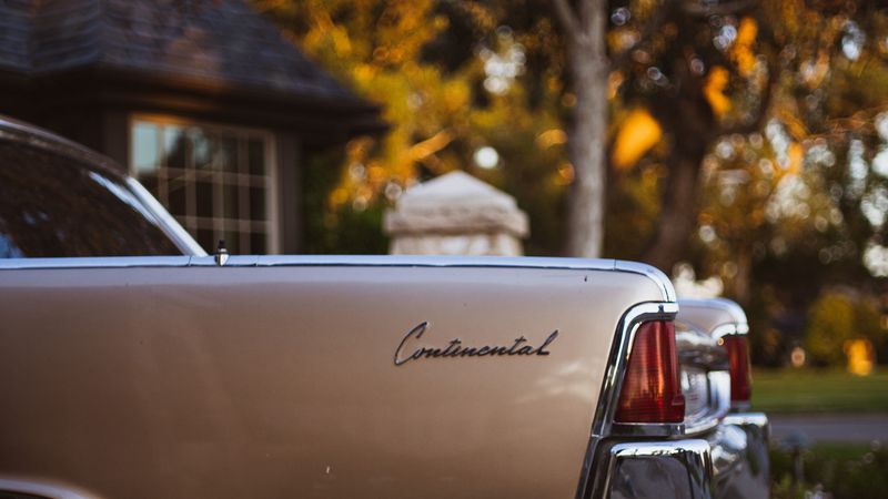 lincoln continental, car, retro, side view, 4k