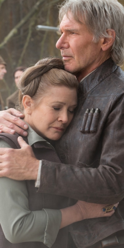 Movie Star Wars Episode VII: The Force Awakens, Princess Leia, Star Wars, Harrison Ford, Han Solo, Carrie Fisher, 1080x2160
