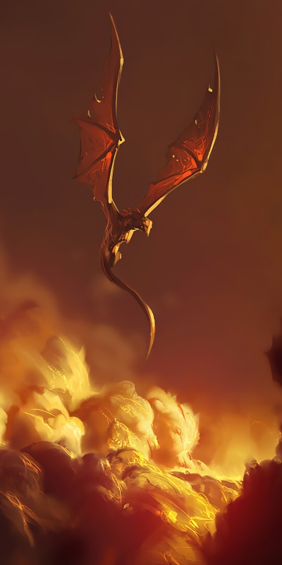 Fantasy Dragon, Cloud, 1080x2160