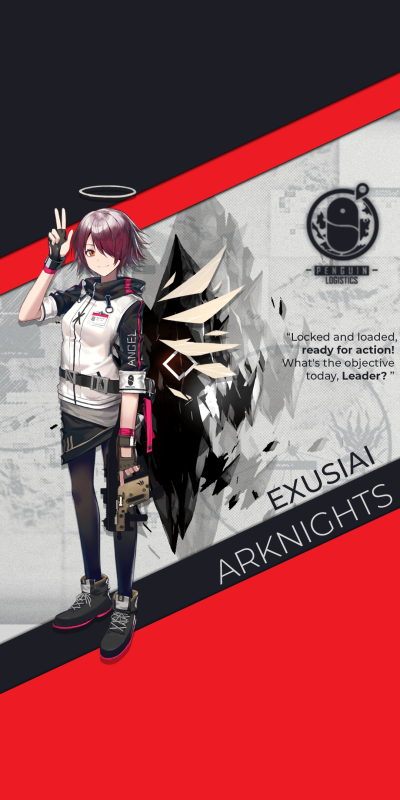 Video Game Arknights, Exusiai (Arknights), 1080x2160