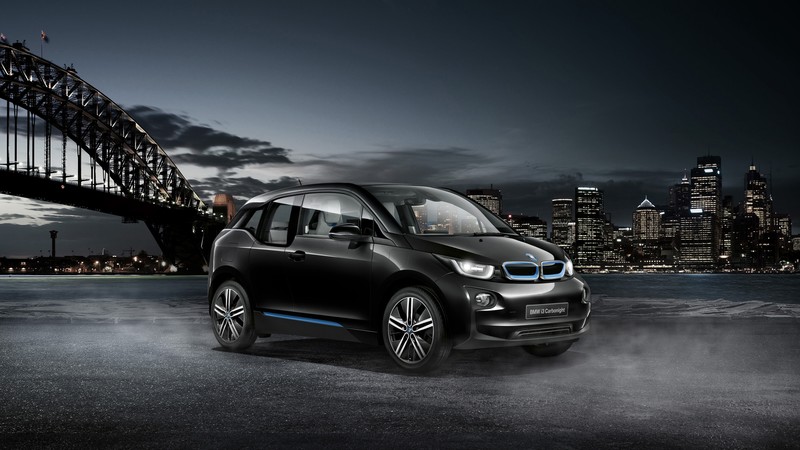 BMW i3 Carbonight, electric cars, city cars, black