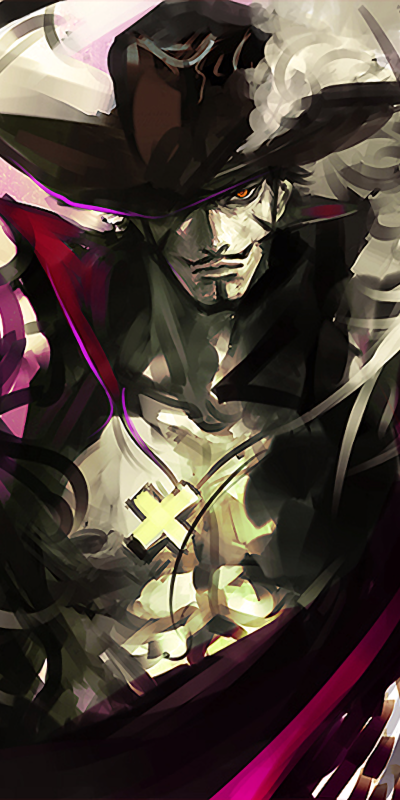 Anime One Piece, Dracule Mihawk, 1080x2160