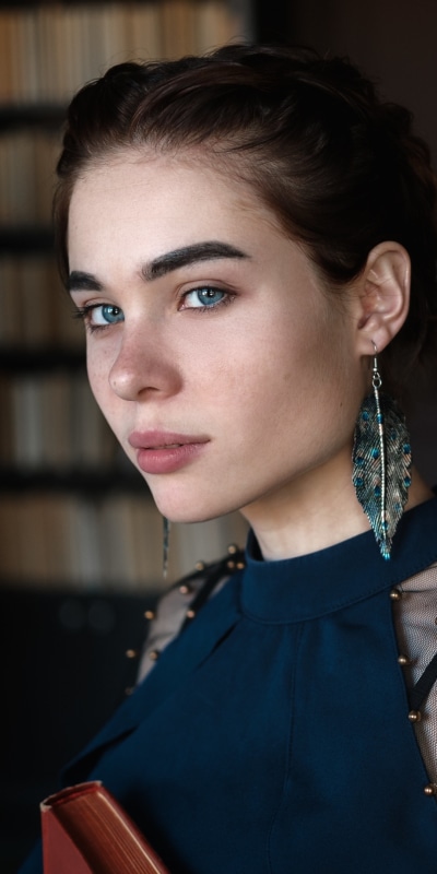 Women Model, Blue Eyes, Black Hair, 1080x2160