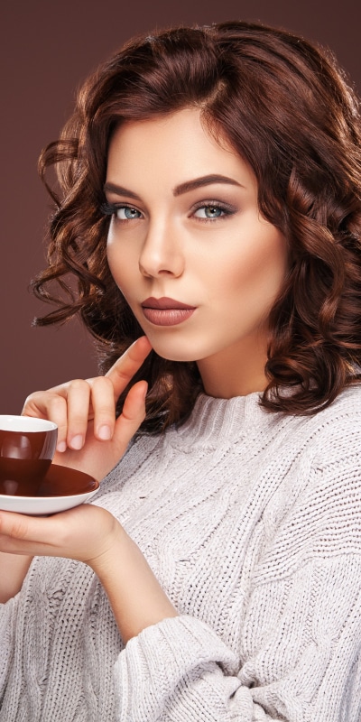 Women Model, Blue Eyes, Face, Brunette, 1080x2160
