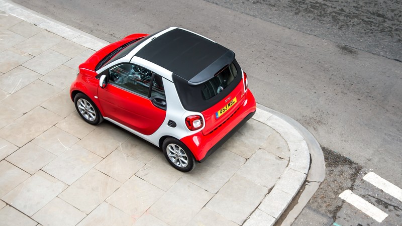 Smart fortwo passion cabrio, cabriolet, red