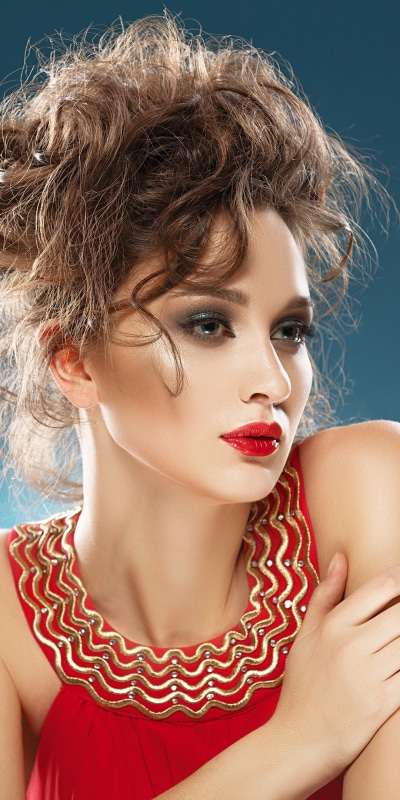 Women Model, Brunette, Lipstick, 1080x2160