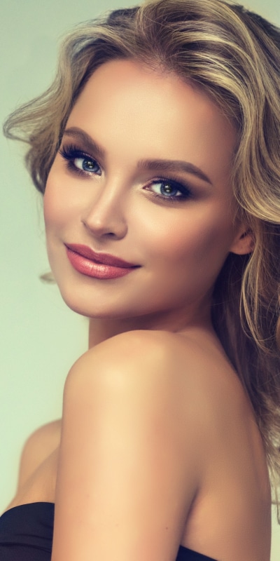 Women Model, Curl, Blonde, Blue Eyes, 1080x2160