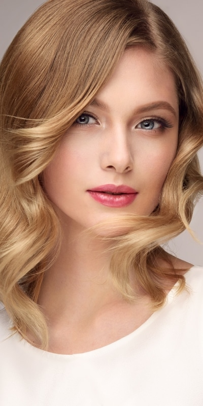 Women Model, Lipstick, Blonde, Blue Eyes, 1080x2160