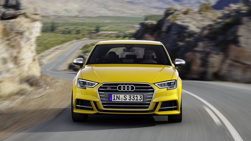 Audi S3, cabriolet, yellow