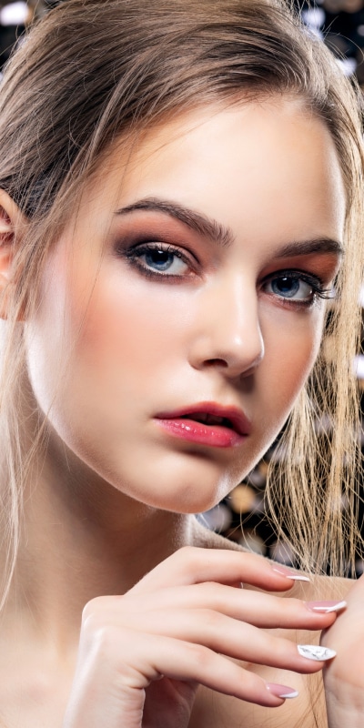 Women Model, Blue Eyes, Blonde, Face, 1080x2160