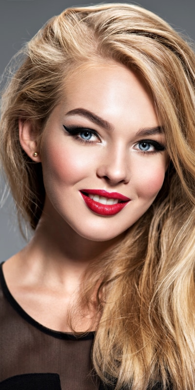 Women Model, Blue Eyes, Blonde, Smile, 1080x2160
