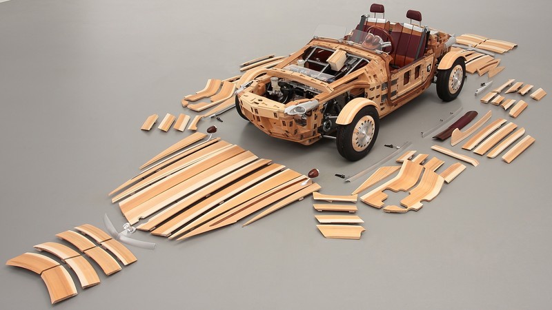 Toyota Setsuna, wooden roadster, Milan Design Week