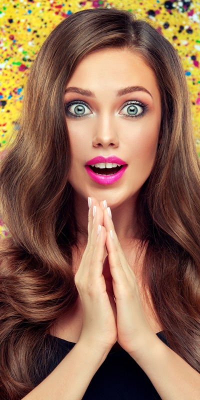 Women Model, Long Hair, Lipstick, Blue Eyes, Brunette, 1080x2160