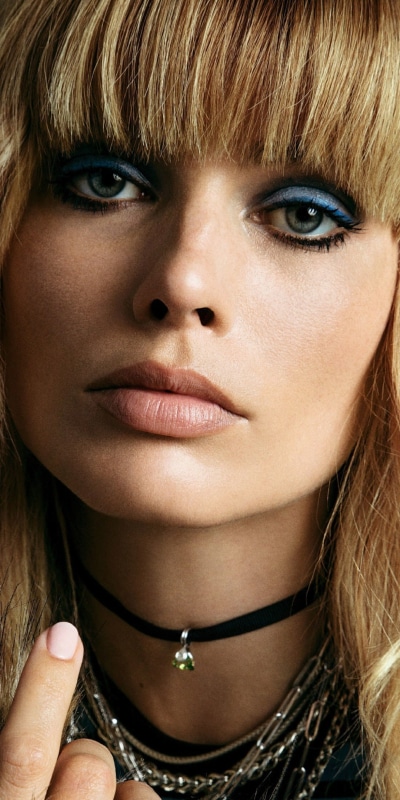 Celebrity Margot Robbie, Close-up, Blue Eyes, Actress, Blonde, Australian, 1080x2160