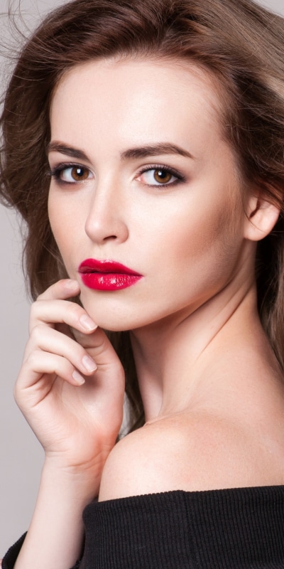 Women Model, Brown Eyes, Face, Lipstick, Brunette, 1080x2160