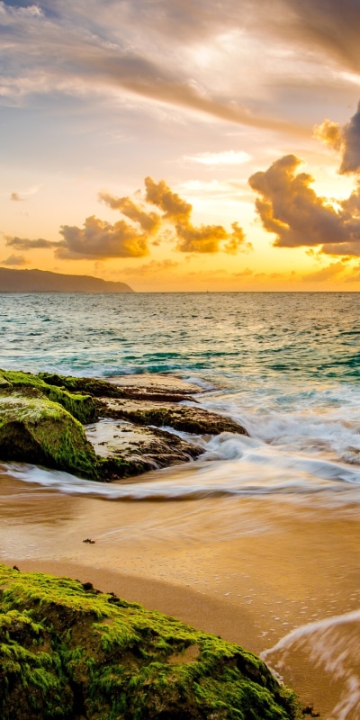 Earth Sunset, Hawaii, Sea, Coast, Horizon, Ocean, 1080x2160