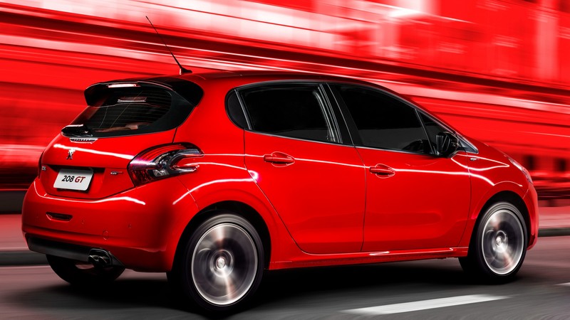 Peugeot 208 GT, hatchback, red