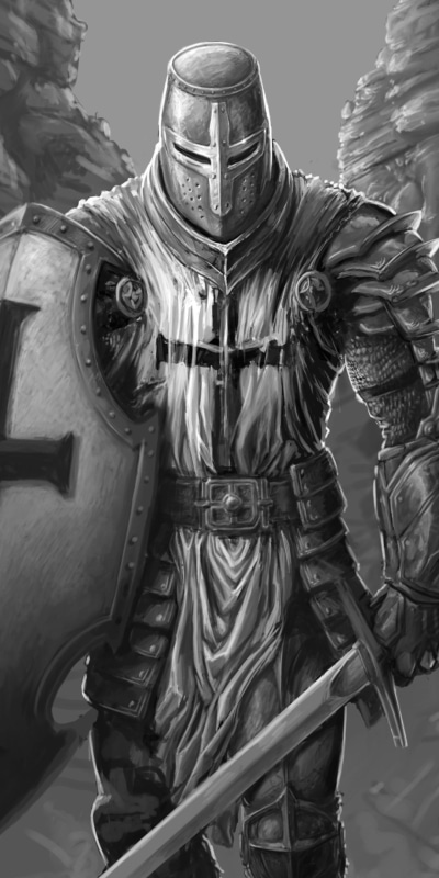 Fantasy Knight, Warrior, Shield, Sword, 1080x2160