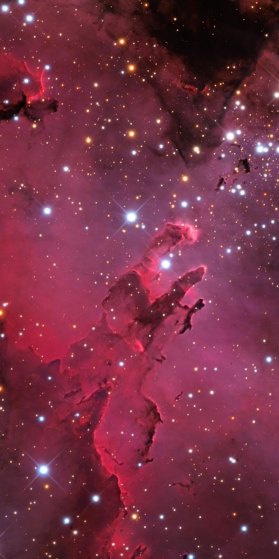 Sci Fi Nebula, Eagle Nebula, Stars, 1080x2160