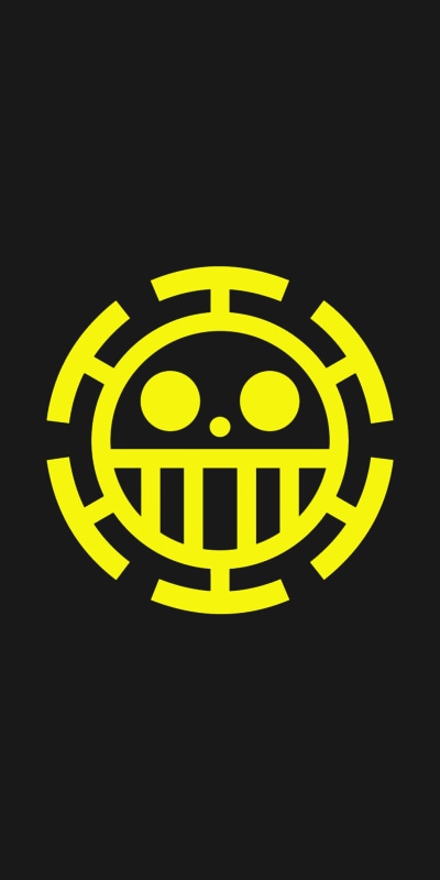 Anime One Piece, Logo, Trafalgar Law, 1080x2160