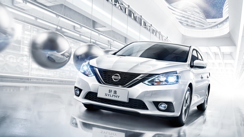 Nissan Sylphy, sedan, white