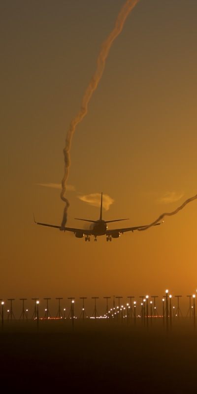 Vehicles Aircraft, Passenger Plane, Sky, Sunset, 1080x2160