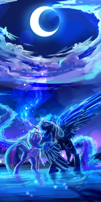 TV Show My Little Pony: Friendship is Magic, Twilight Sparkle, Princess Luna, 1080x2160