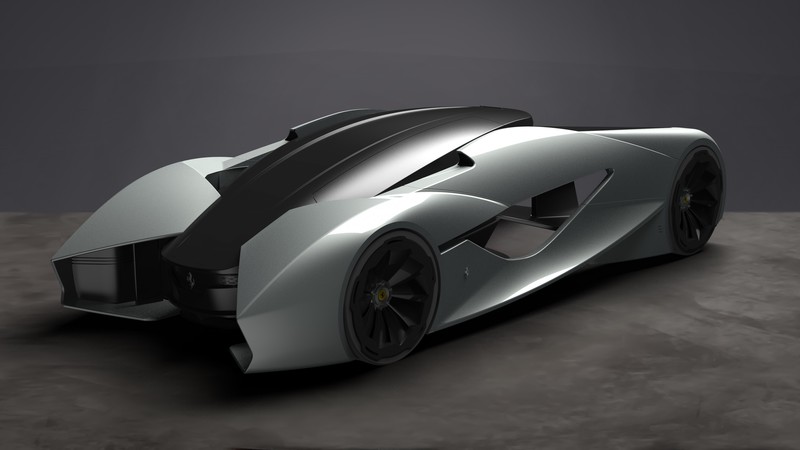 Ferrari 2040, supercar, Ferrari World Design Contest 2016, FWDC, silver