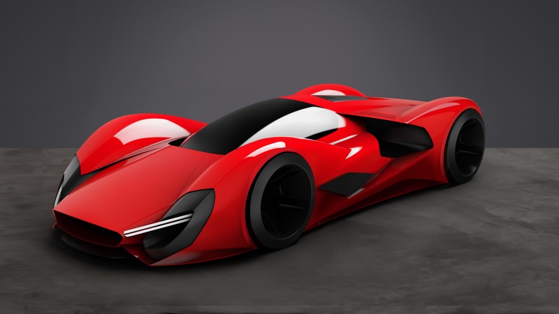 Ferrari 2040, Parabolica, supercar, Ferrari World Design Contest 2016, FWDC, red