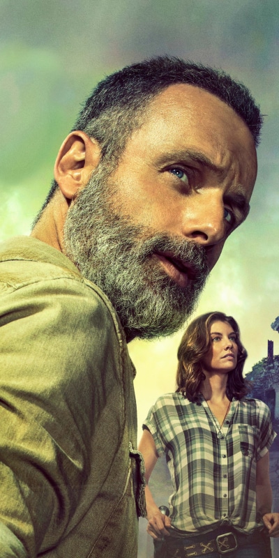 TV Show The Walking Dead, Andrew Lincoln, Rick Grimes, Maggie Greene, Lauren Cohan, 1080x2160